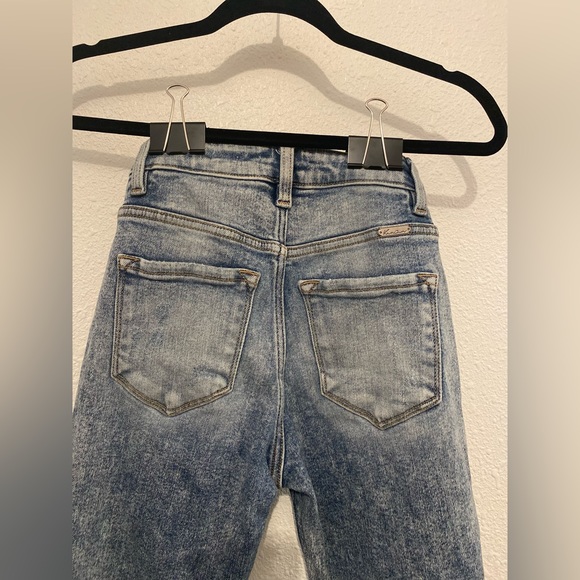 Kancan Ultra High Rise Ankle Skinny Jeans Size 24 ripped Button Fly VBK1782A - Picture 7 of 8